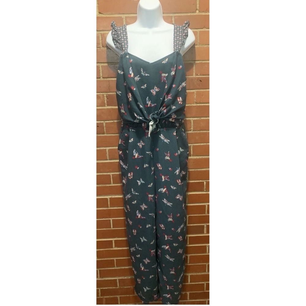 Women's Matilda Jane Evergreen Dream Jumpsuit Romper Tank Green Birds Small - Picture 1 of 11